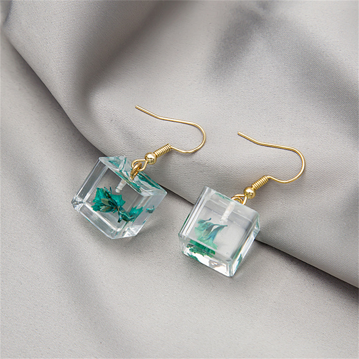 Botany & 18K Gold-Plated Cube Drop Earrings