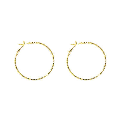 18K Gold-Plated Twine Hoop Earrings, dainty minimalist design, styled look