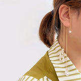 Pearl & 18k Gold-Plated Tassel Ear Cuff
