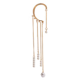 Pearl & 18k Gold-Plated Tassel Ear Cuff