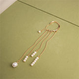 Pearl & 18k Gold-Plated Tassel Ear Cuff