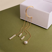 Pearl & 18k Gold-Plated Tassel Ear Cuff