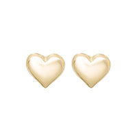 18k Gold-Plated Heart Stud Earrings