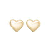 18k Gold-Plated Heart Stud Earrings