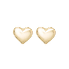 18K Gold-Plated Heart Stud Earrings