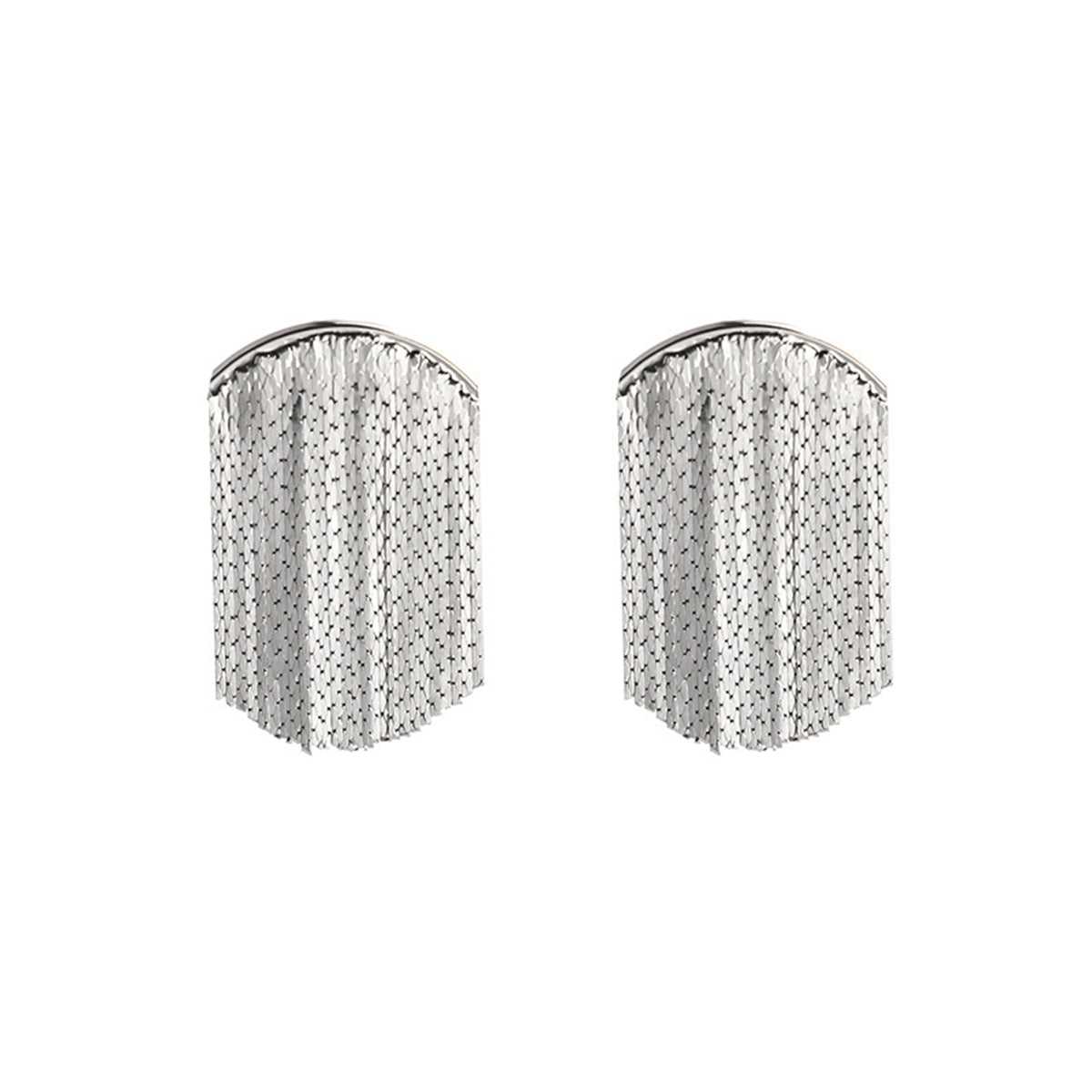 Silver-Plated Tassel Drop Earrings, silver drop earrings for women, elegant gift for her, lifestyle look