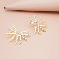 18k Gold-Plated Sun Stud Earrings