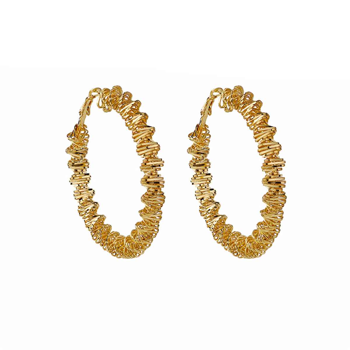 18K Gold-Plated Twist Hoop Earring