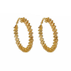 18K Gold-Plated Twist Hoop Earring