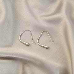 Silver-Plated Abstract Threader Earrings