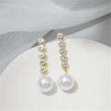 Cubic Zirconia & Pearl 18k Gold-Plated Drop Earrings