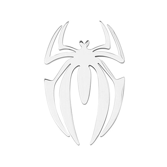 Silver-Plated Spider Brooch, silver brooch pin, dainty minimalist design, front view