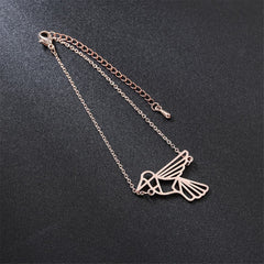 18K Rose Gold-Plated Open Bird Charm Bracelet