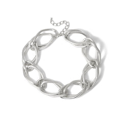 Silver-Plated Cut Figaro Necklace