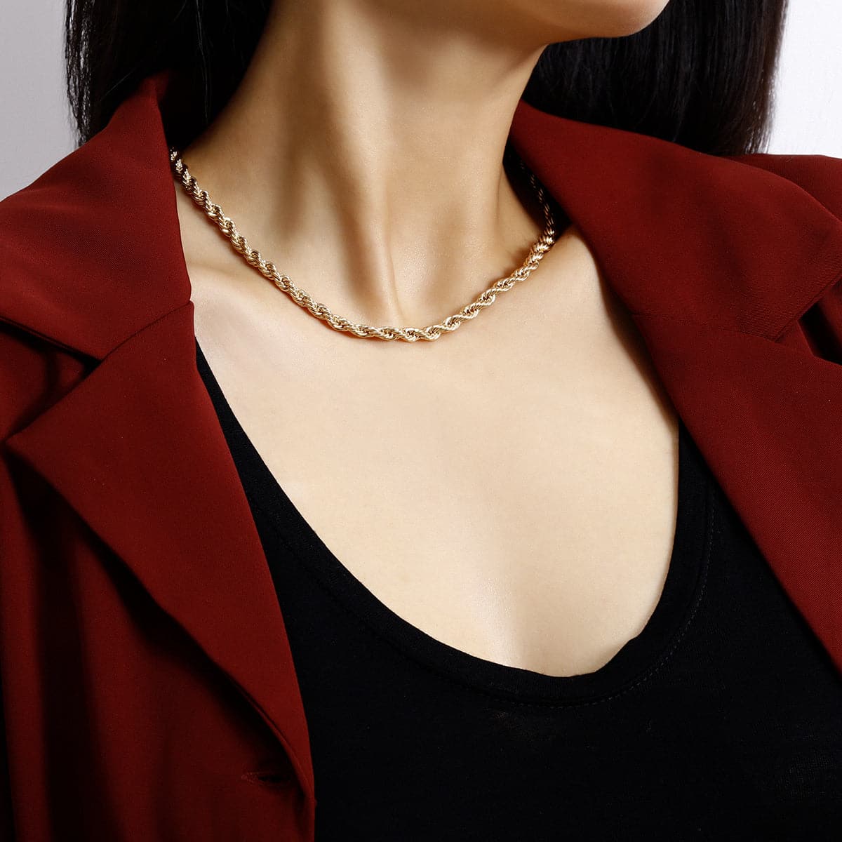 18K Gold-Plated Twisted Necklace