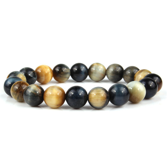 Earth Tone Quartz Beaded Stretch Bracelet, bracelet for women, elegant gift for her, front view