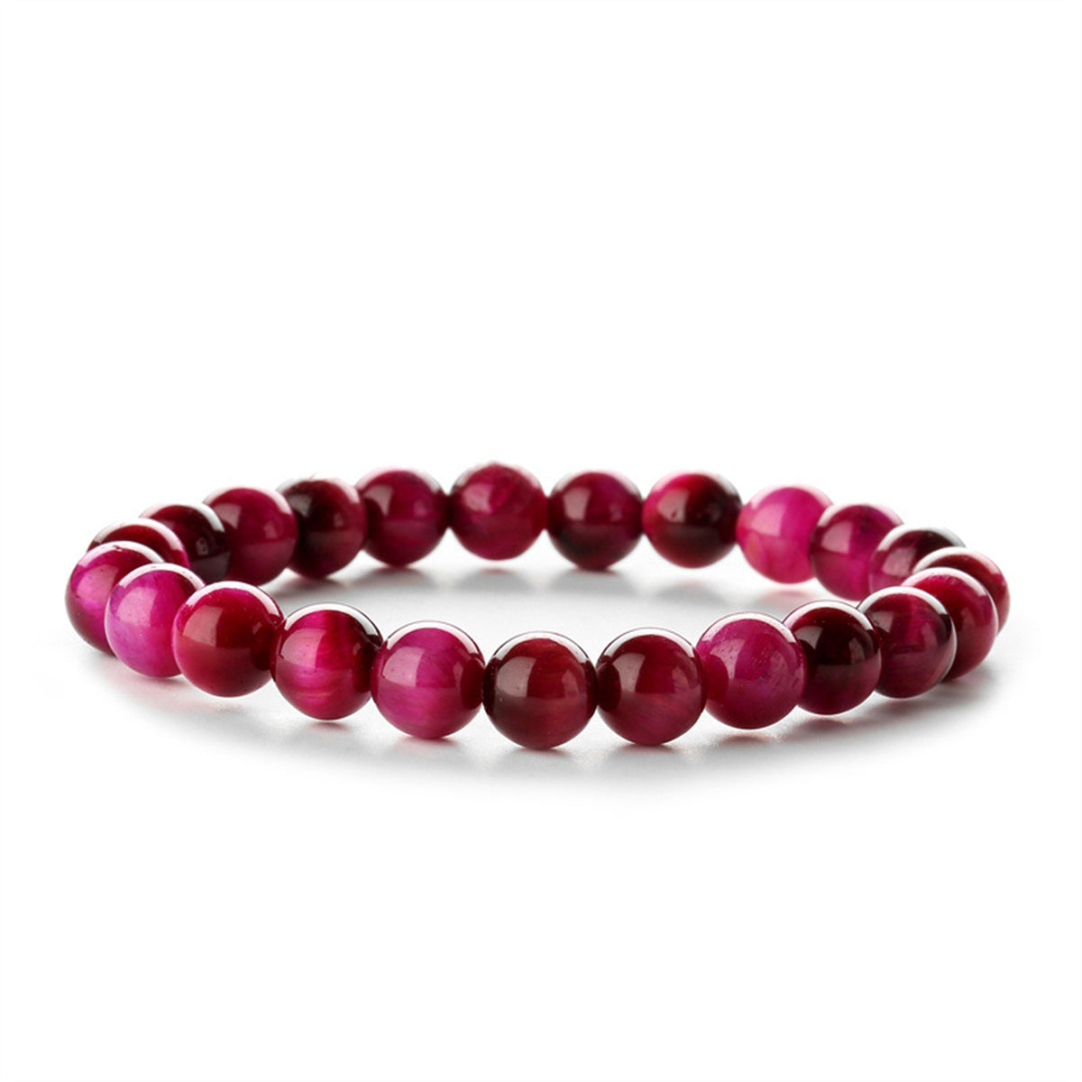 Rose Quartz Beaded Stretch Bracelet, bracelet for women, everyday style, front view