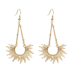 18K Gold-Plated Sunburst Drop Earrings