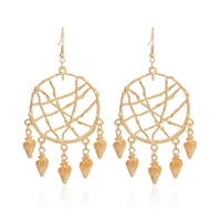 18k Gold-Plated Conch Web Drop Earrings