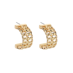 18K Gold-Plated Weaving Huggie Earrings
