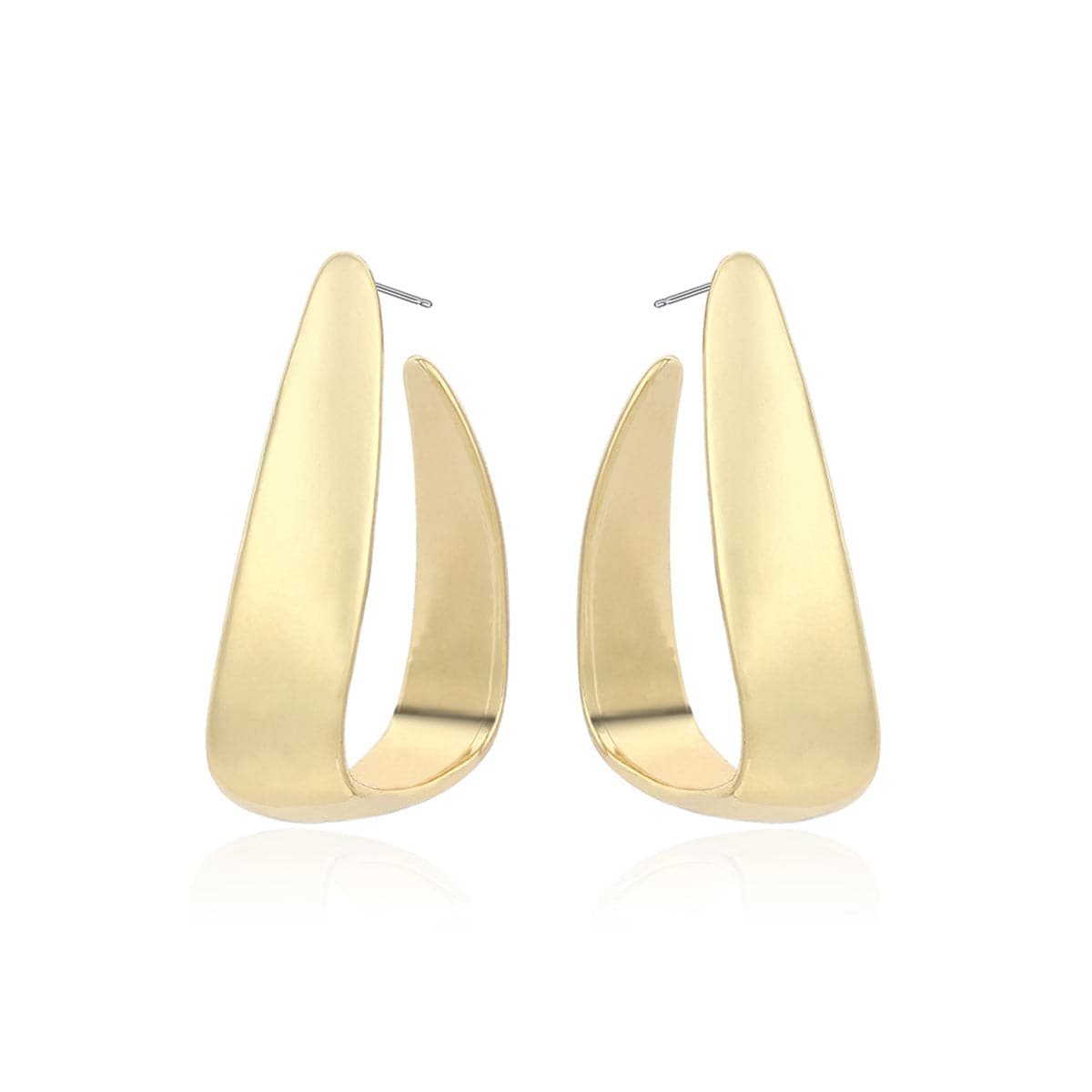 18K Gold-Plated U-Shape Huggie Earrings