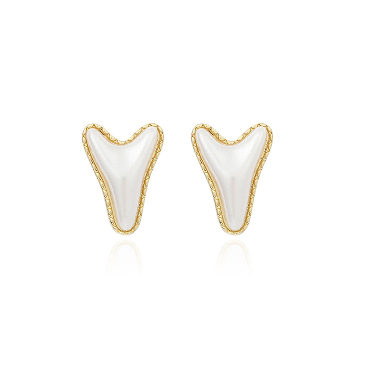 Pearl & 18K Gold-Plated Arrow Stud Earrings