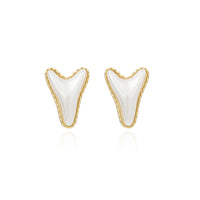 Pearl & 18k Gold-Plated Arrow Stud Earrings