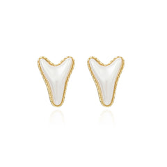 Pearl & 18K Gold-Plated Arrow Stud Earrings