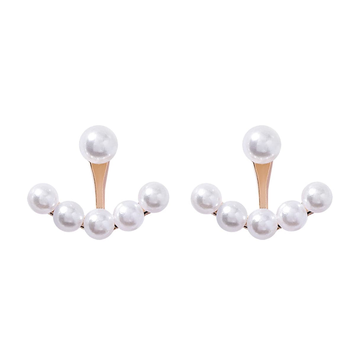 Pearl & 18K Gold-Plated Anchor Ear Jackets