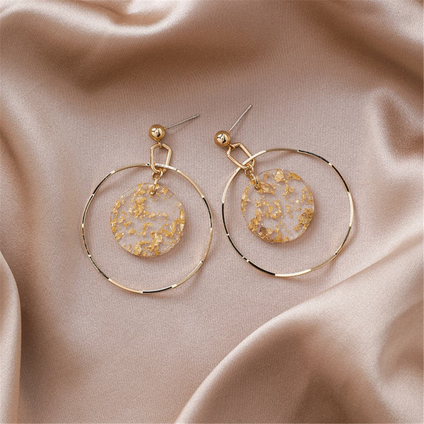 18k Rose Gold-Plated Geometric Drop Earrings