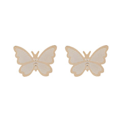 Stunning 18K gold-plated butterfly earrings, adding a touch of elegance and charm to your jewelry collection.