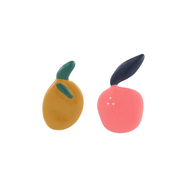 Pink & Yellow Fruit Stud Earrings