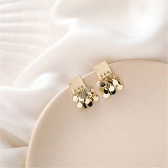 18K Gold-Plated Sequin Dangle Earrings