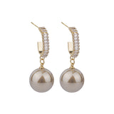 Champagne Pearl & 18k Gold-Plated Drop Earrings