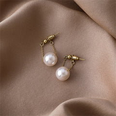Pearl & 18K Gold-Plated Ear Jackets