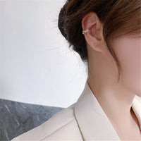 Cubic Zirconia & Goldtone Star Clip-On Earrings