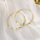 18k Gold-Plated Twisted Hoop Earrings