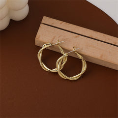 18K Gold-Plated Twine Hoop Earrings