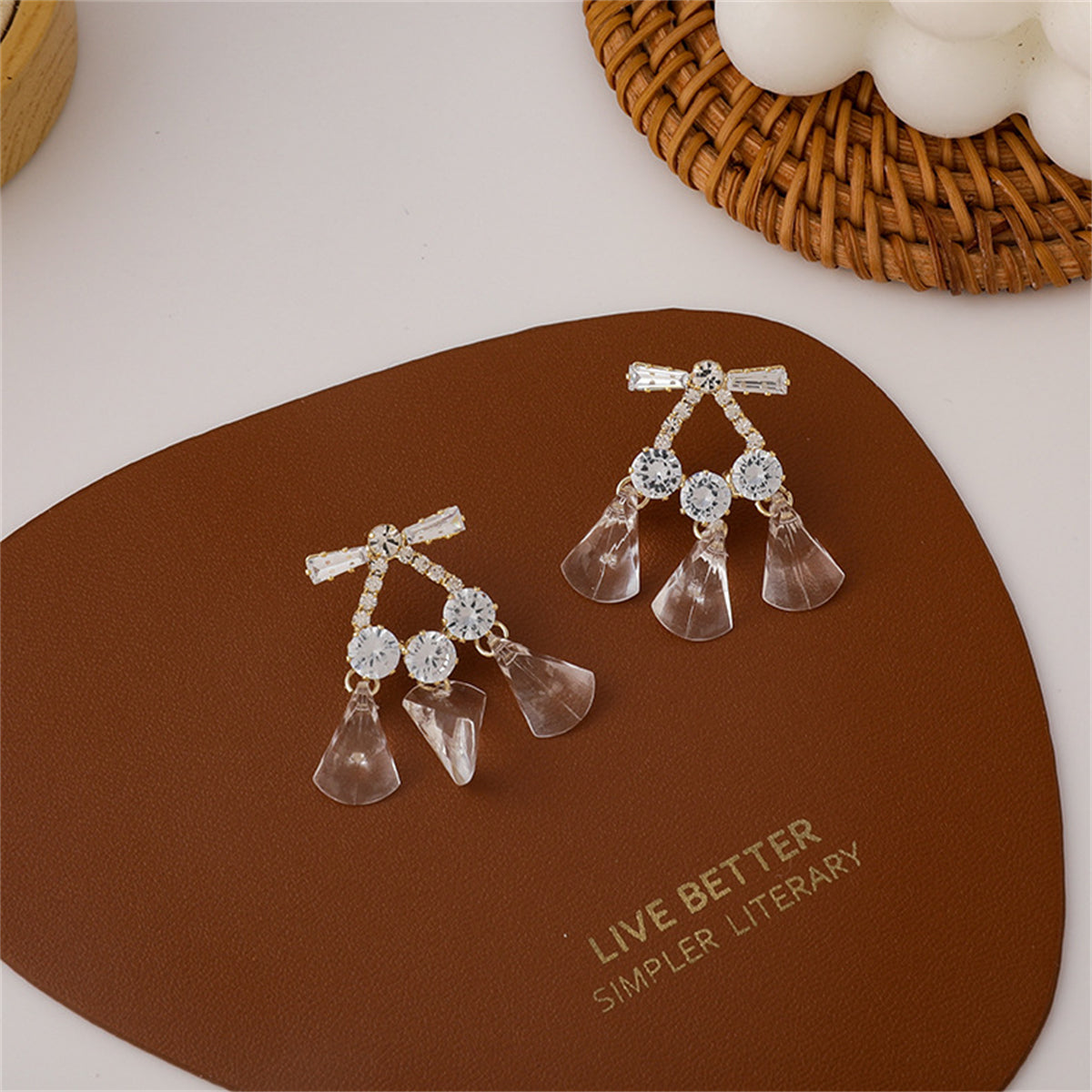 Crystal & Cubic Zirconia 18K Gold-Plated Tassel Drop Earrings