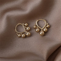 18k Gold-Plated Ball Tassel Teardrop Huggie Earrings