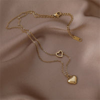 Goldtone Heart Pendant Necklace