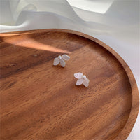 Acrylic & Pearl Petal Stud Earring