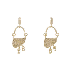18K Gold-Plated Handbag Drop Earrings