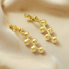 Pearl & 18K Gold-Plated Botanical Huggie Earrings
