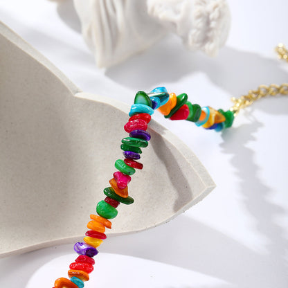 Colored Resin and 18K Gold-Plated Bracelet, gold bracelet for women, elegant gift for her, detail close-up