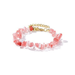 Watermelon Red Resin & 18K Gold-Plated Bracelet