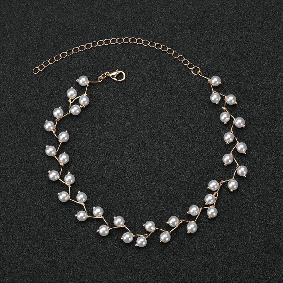 Pearl & 18K Gold-Plated Choker Necklace