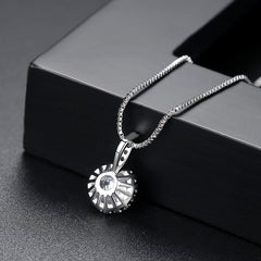 Crystal & Cubic Zirconia Round Pendant Necklace