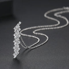 Crystal & Cubic Zirconia Stacked Pendant Necklace