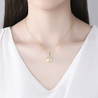 Cubic Zirconia and 18K Gold-Plated Star Pendant Necklace, gold pendant necklace for women, styled look